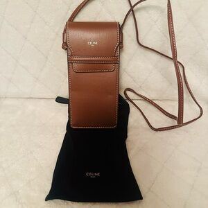 Celine Tan Leather Glasses Case or Phone Case